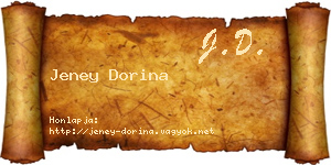 Jeney Dorina névjegykártya